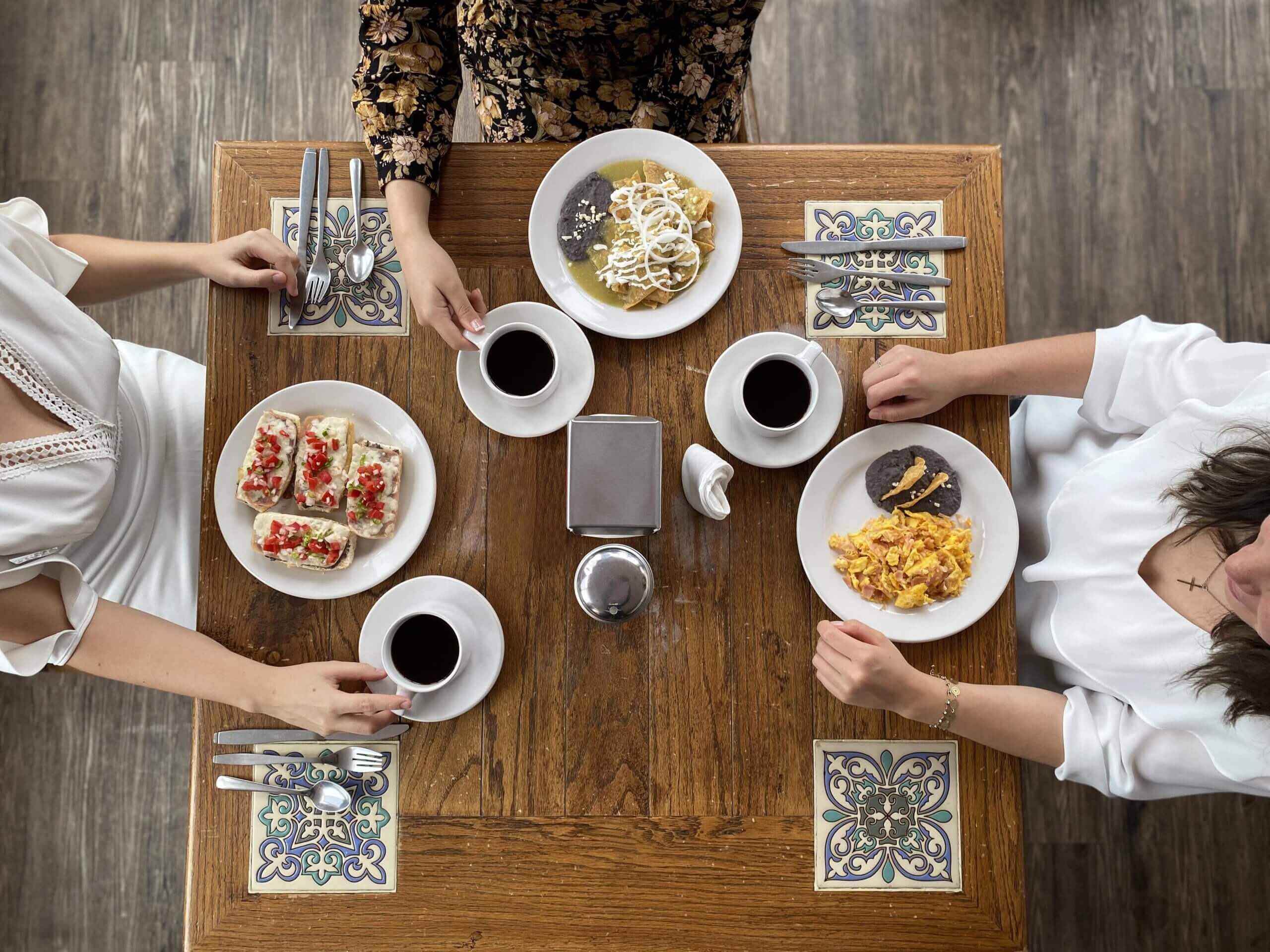 Desayunos en el Centro Histórico de la Ciudad de México